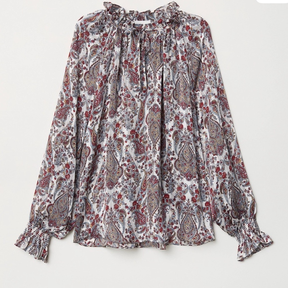H&M Multicolor Paisley Blouse